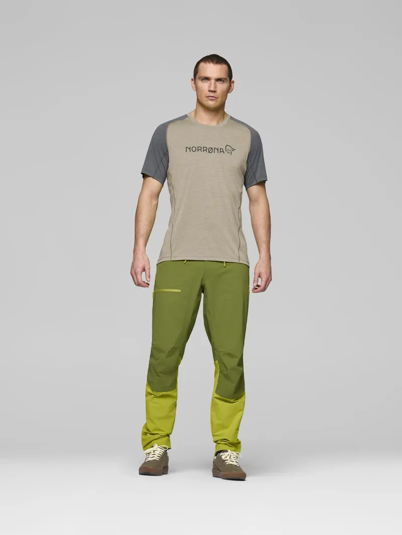 Norrona Men's Fjørå Equaliser Lightweight T-Shirt in Winter Twig/Beluga-3