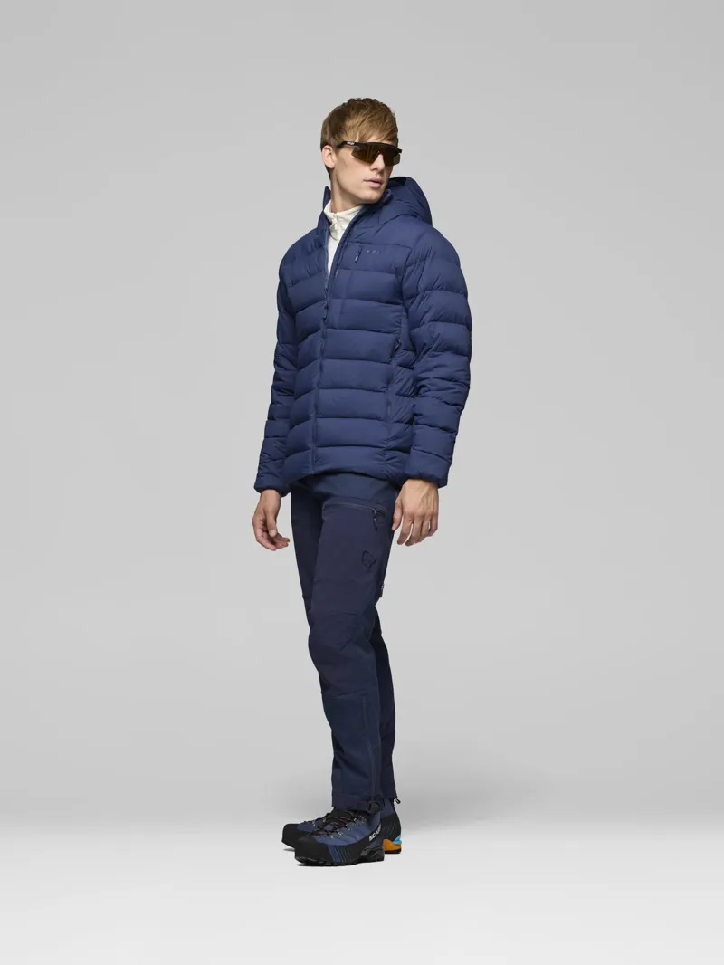 Norrona Men's Femund Down700 Zip Hood in Indigo Night-5