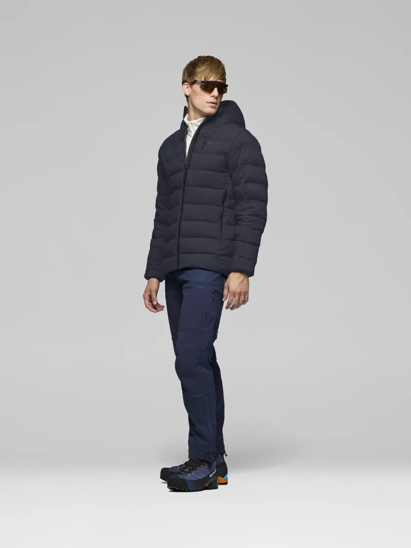 Norrona Men's Femund Down700 Zip Hood in Caviar Black-5