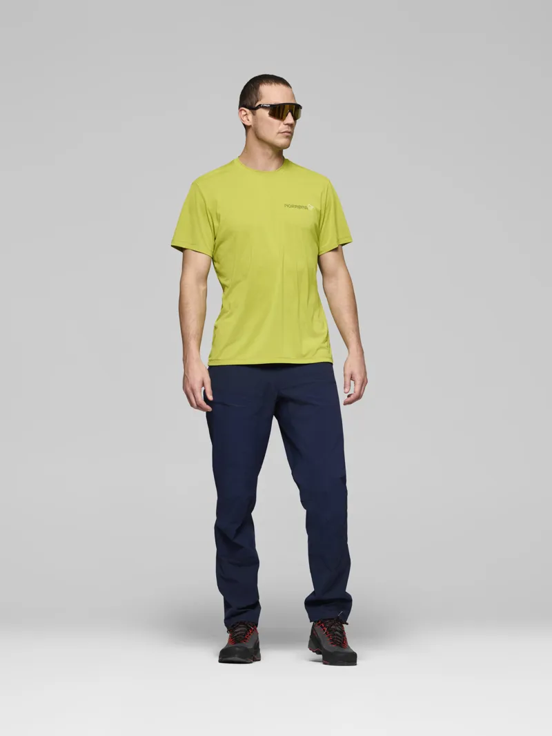 Norrona Men's Femund Tech T-Shirt in Golden Lime-3
