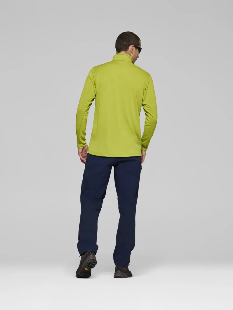 Norrona Men's Femund Warm1 Zip Neck in Golden Lime/Olive Night-5