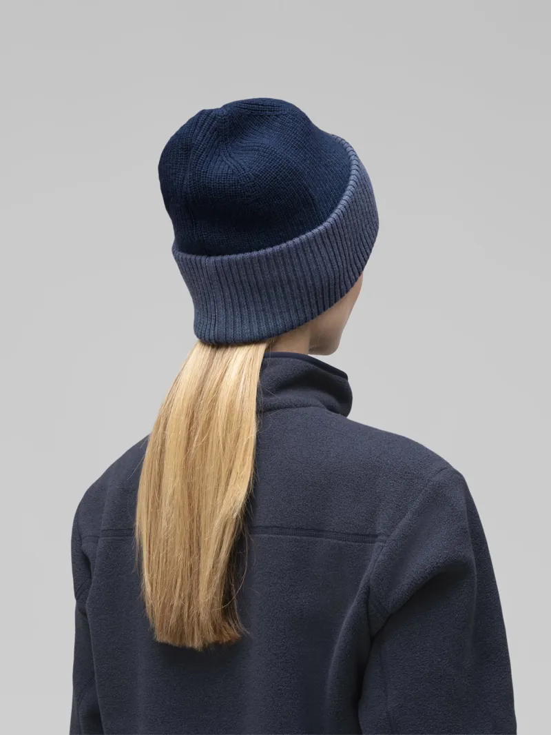 Norrona /29 Heavy Merinoull Contrast Beanie in Indigo Night Melange-2
