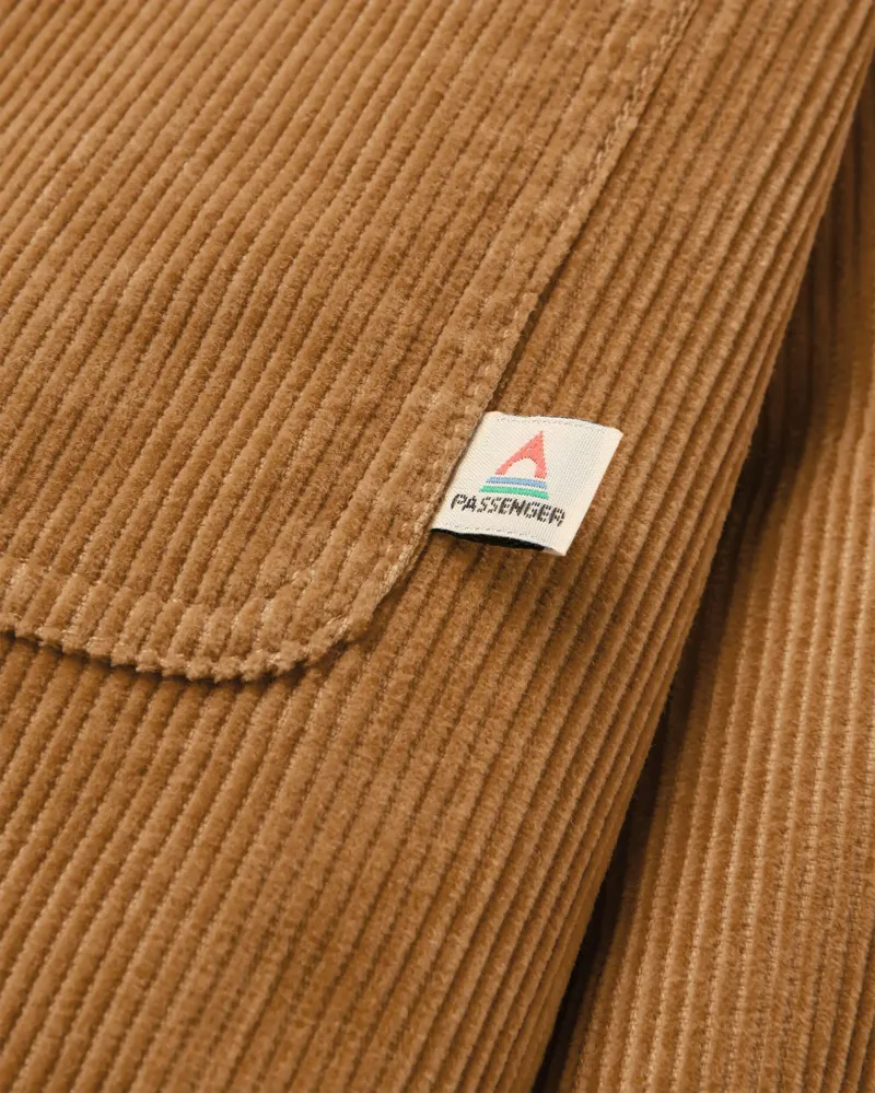 Passenger Men's Backcountry Cord Shirt in Toffee.-3