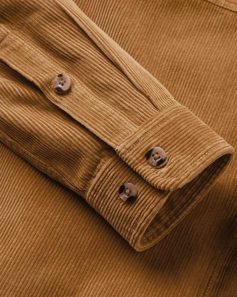 Passenger Men's Backcountry Cord Shirt in Toffee.-4