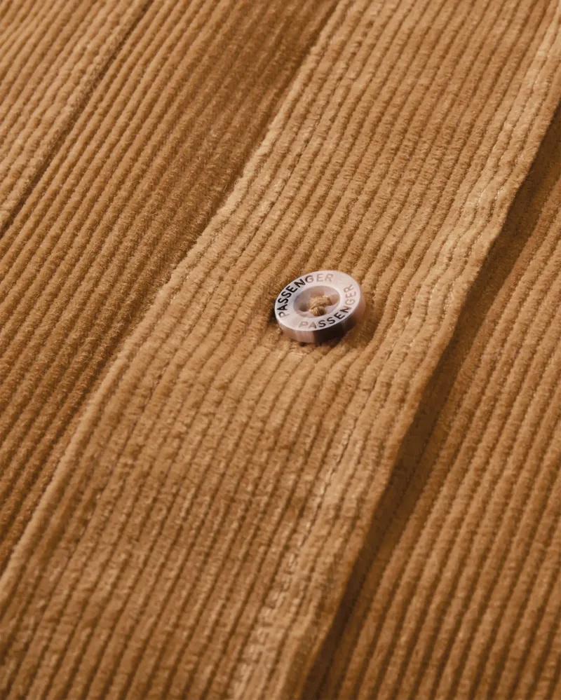 Passenger Men's Backcountry Cord Shirt in Toffee.-5