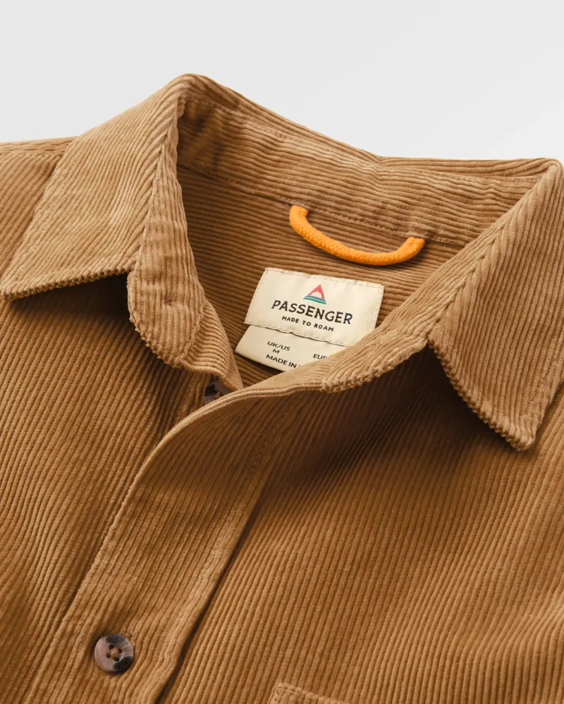 Passenger Men's Backcountry Cord Shirt in Toffee.-1