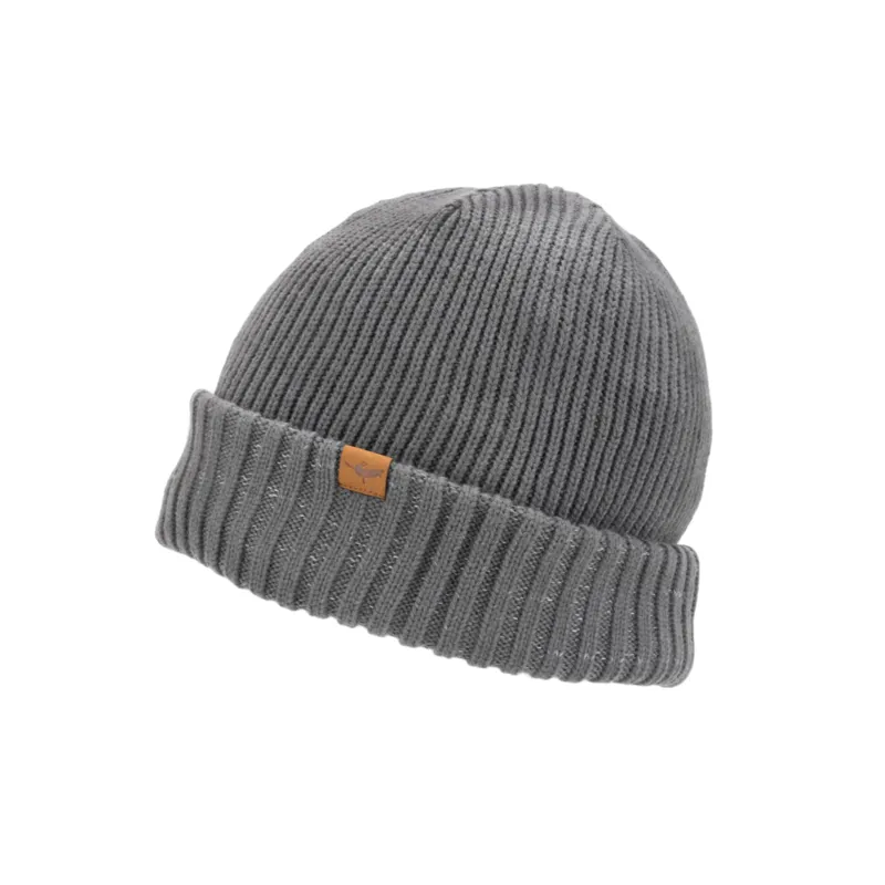 Sealskinz Adult Bacton Waterproof Cold Weather Roll Cuff Beanie in Grey-1