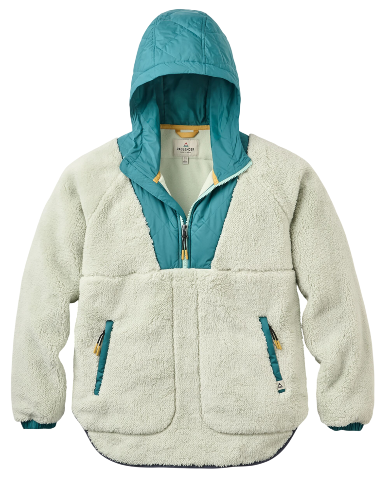 Passenger Women's Beaumont Sherpa Hooded Fleece in Seaglass