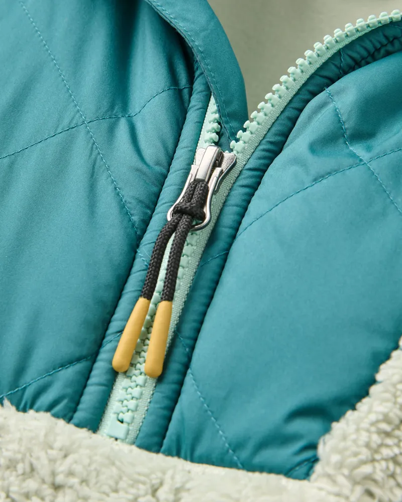 Passenger Women's Beaumont Sherpa Hooded Fleece in Seaglass-2