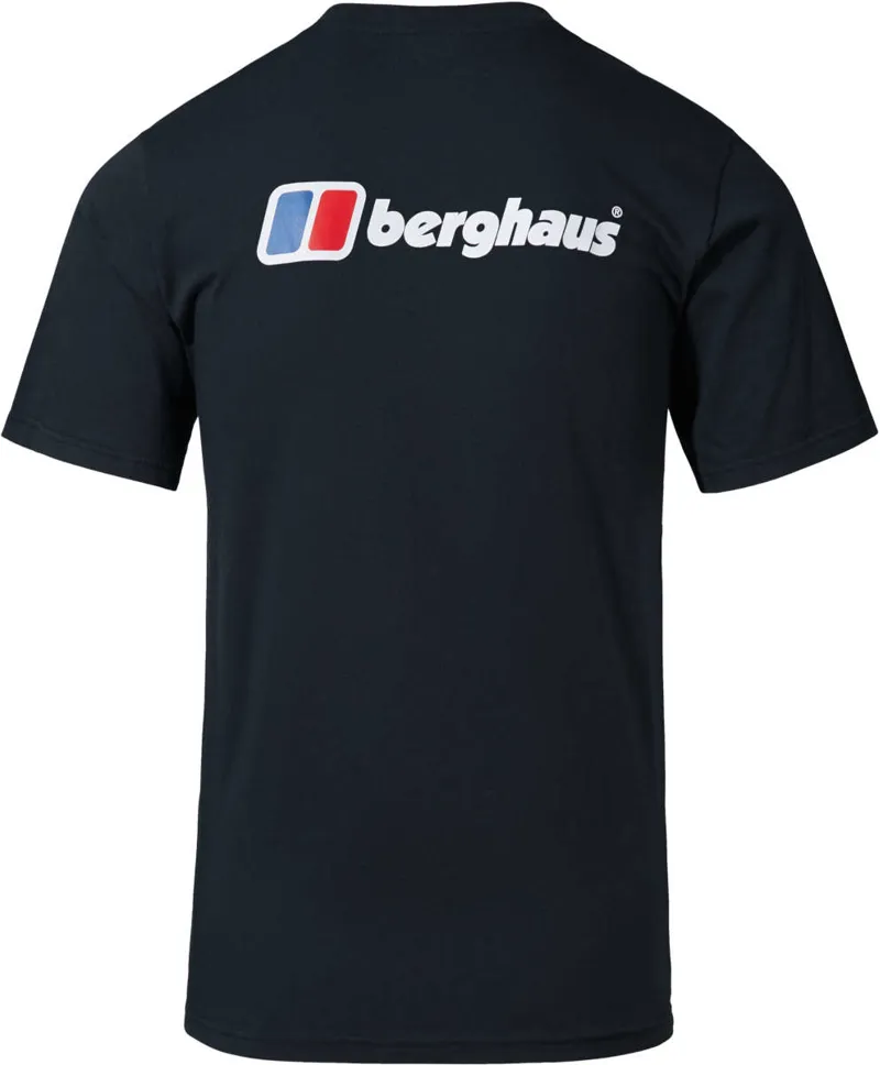 Berghaus Men's Organic Front and Back Logo T-Shirt in Black-1