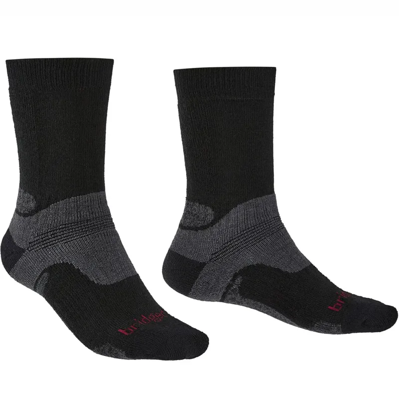 Bridgedale Men's Hike Midweight Merino Performance Boot Sock in Black