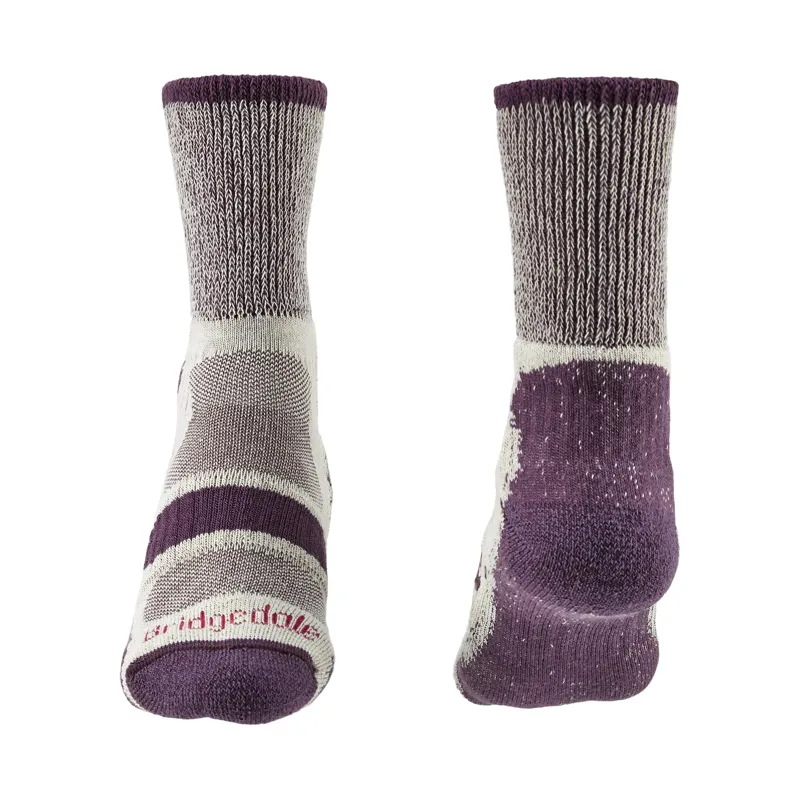 Bridgedale Women's Lightweight Coolmax Comfort Boot Socks in Plum-1