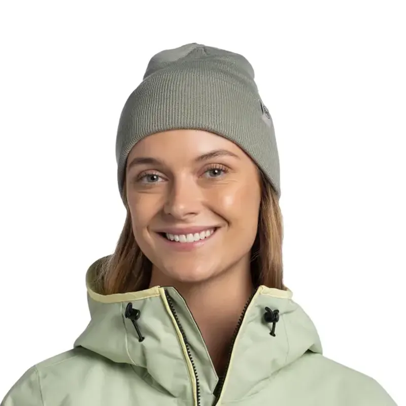 Buff Knitted Beanie Lilon in Opaline-1