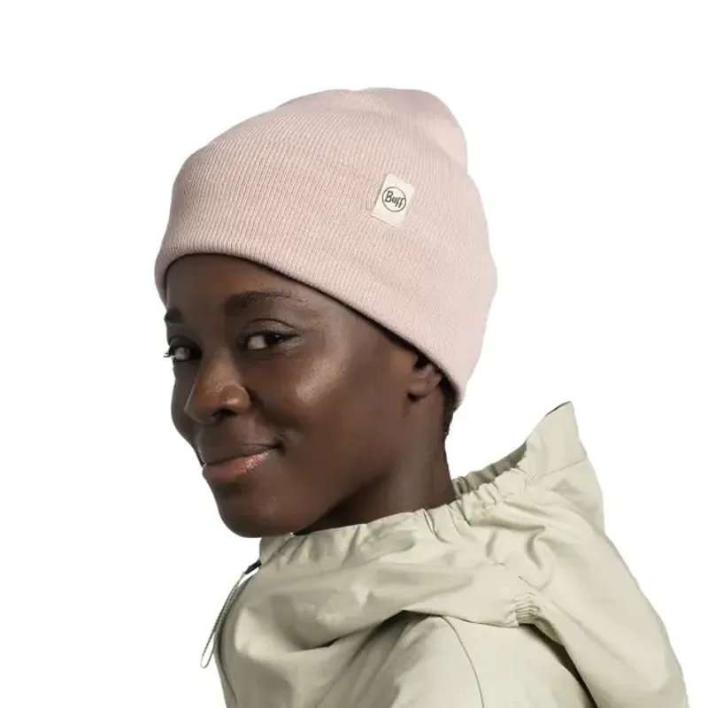 Buff Knitted Beanie Lilon in Rosewood-1