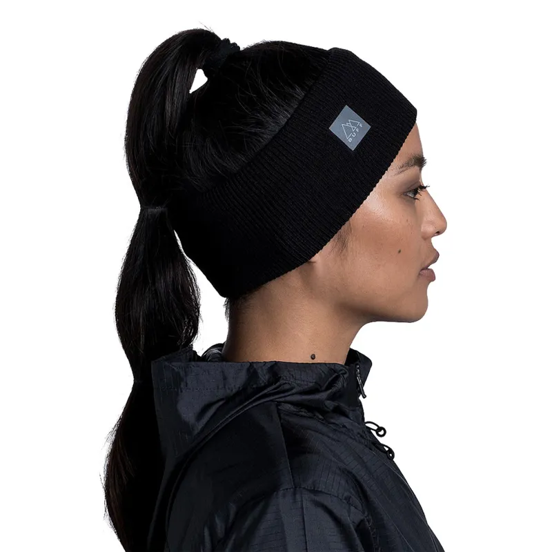 Buff Adult CrossKnit Headband in Solid Black-2