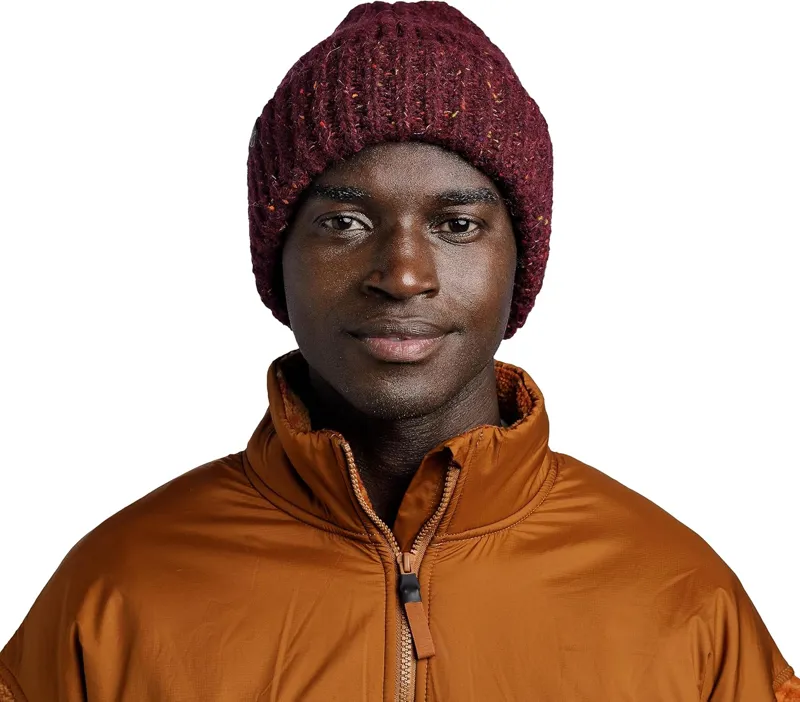 Buff Adult Knitted Polar Beanie in Kim Dahlia-2