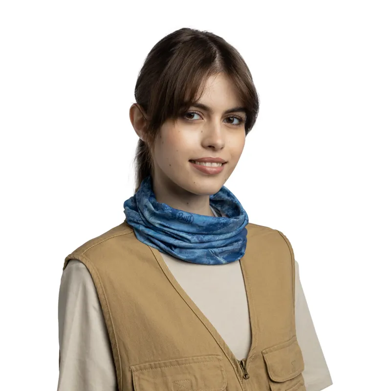 Buff Angler CoolNet UV Neckwear in Real Tree Aspect Ocean Blue -3