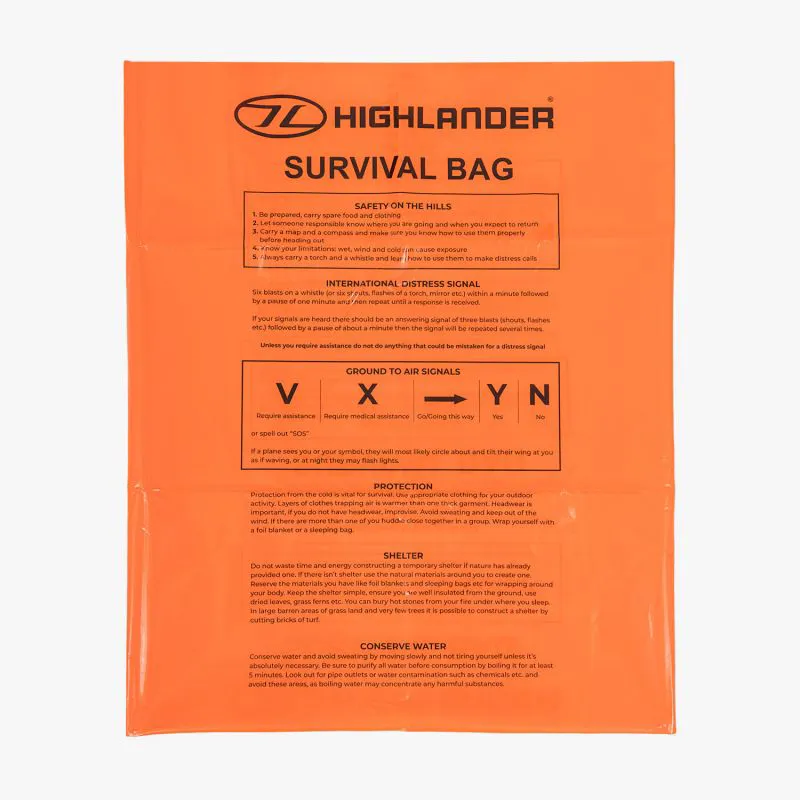 Highlander Emergency Survival Bag in Orange