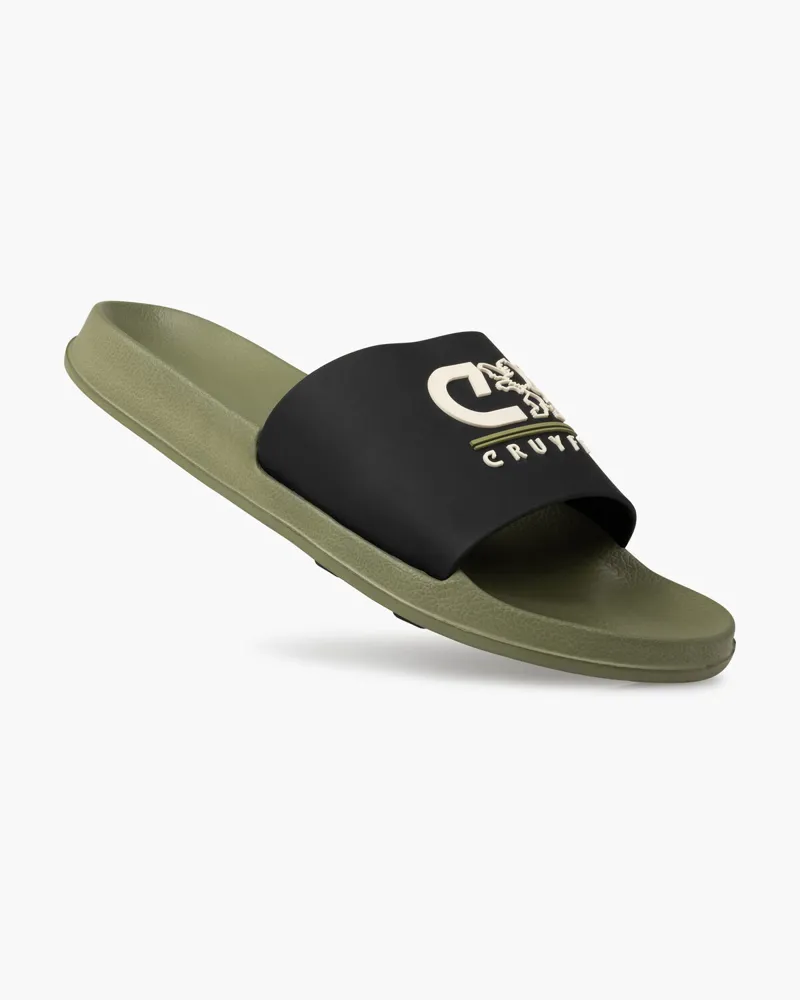 Cruyff Men's Sport Slide in Green/Black-2