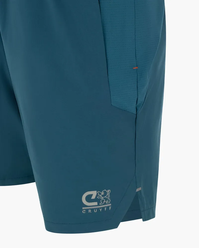 Cruyff Men's Flame Shorts in Teal-4