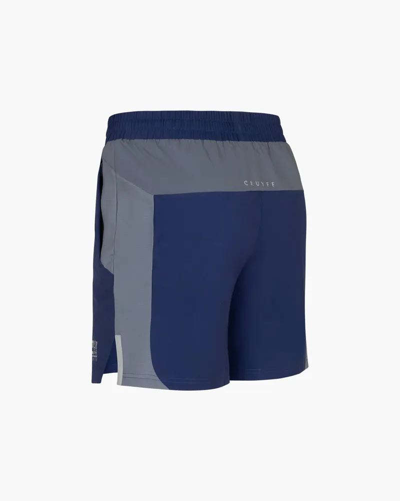 Cruyff Men's Recovery Shorts in Navy/Grey-3