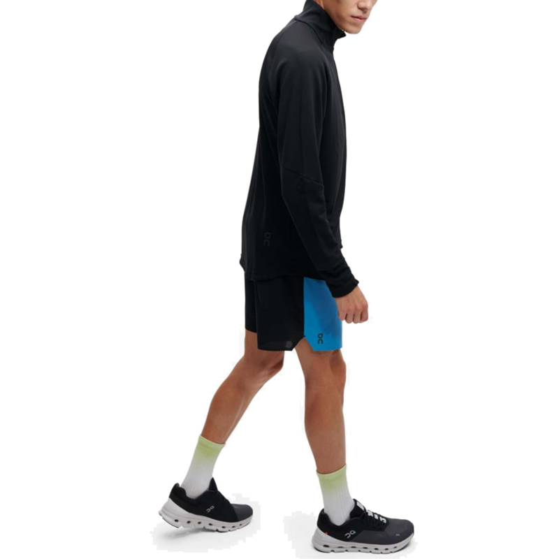 On Running Men's Climate Long Sleeve Zip T-Shirt in Black -1