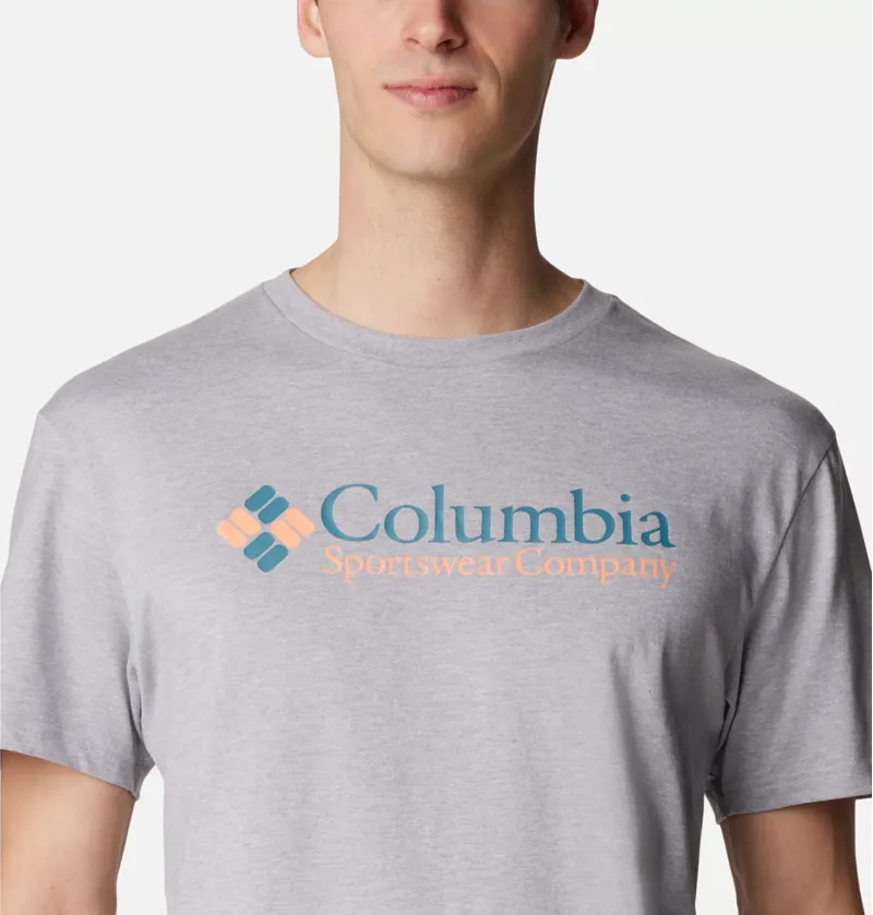 Columbia Men's CSC Basic Logo Short Sleeve T-Shirt in Columbia Grey Heather-3