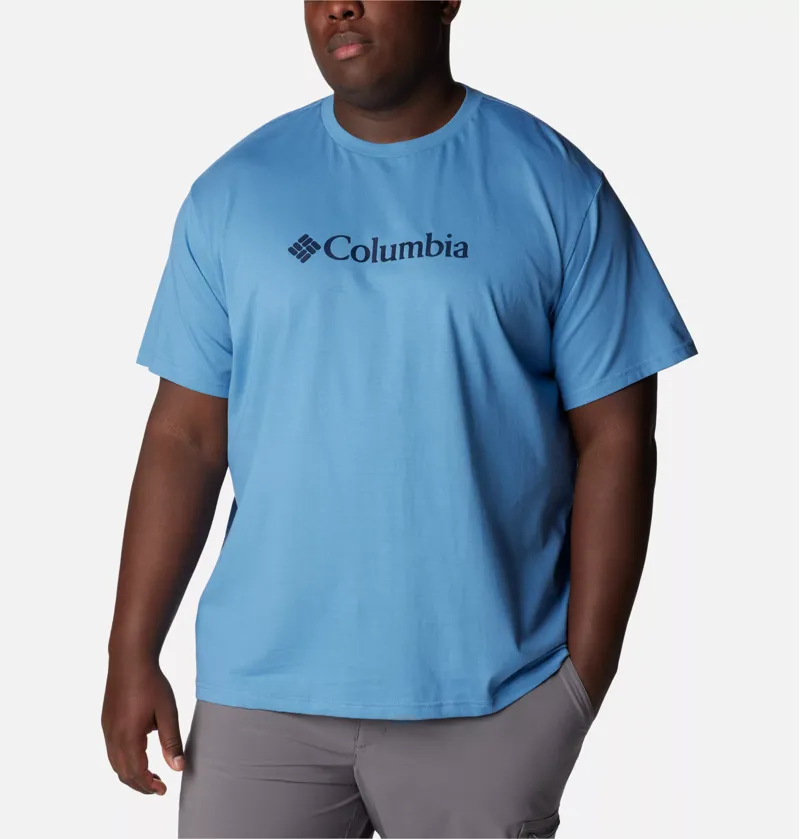 Columbia Men's CSC Basic Logo Short Sleeve T-Shirt in Skyler/Collegiate Navy - Extended Sizes-3