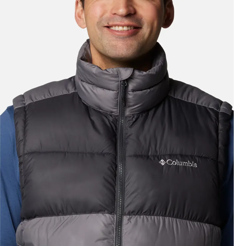 Columbia Men's Pike Lake II Puffer Vest in City Grey/Shark-3