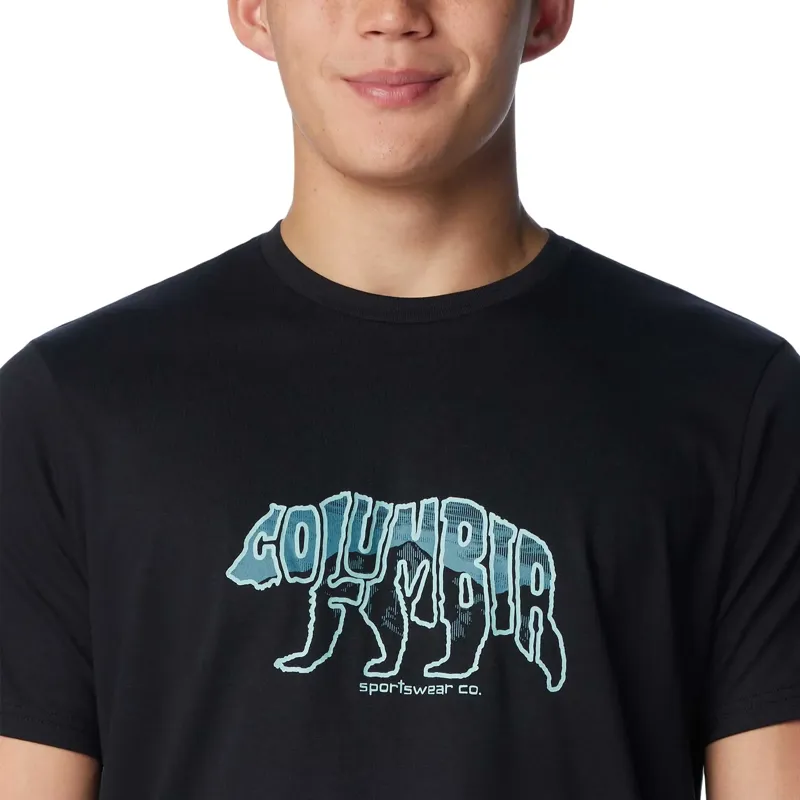 Columbia Men's Rockaway River Outdoor Short Sleeve T-Shirt in Black/Bearly Stroll-4