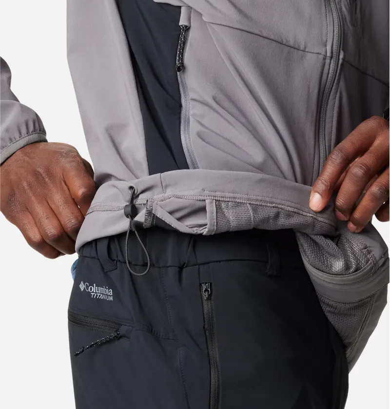 Columbia Men's Triple Canyon Hooded Softshell Jacket in City Grey-3