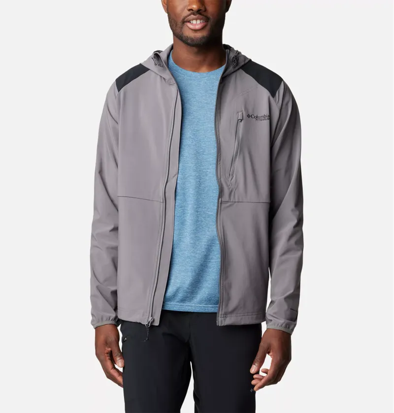 Columbia Men's Triple Canyon Hooded Softshell Jacket in City Grey-7