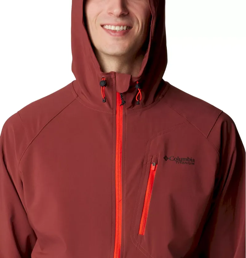 Columbia Men's Triple Canyon Hooded Softshell Jacket in Spice-4