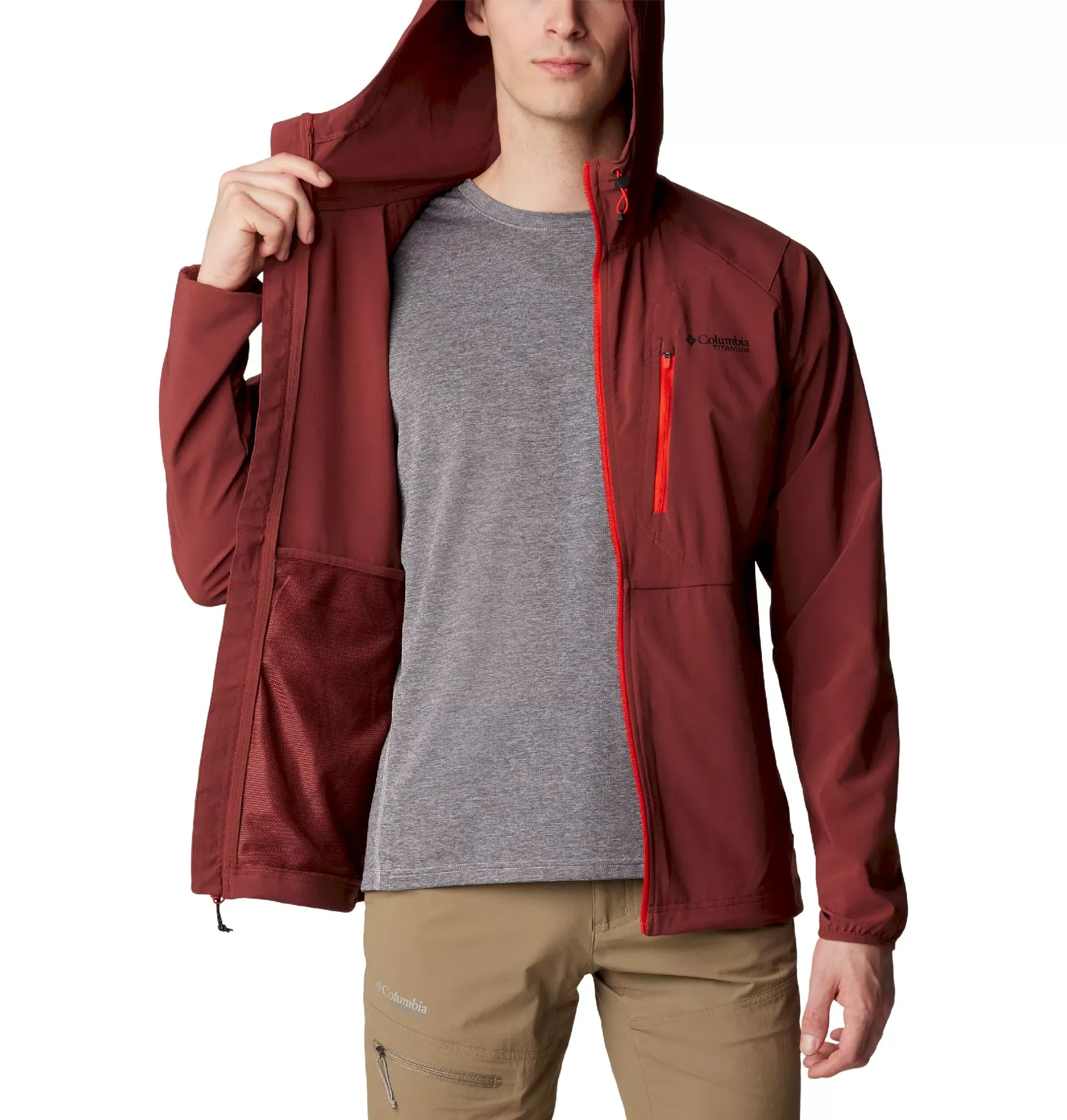 Columbia Men s Triple Canyon Hooded Softshell Jacket in Spice