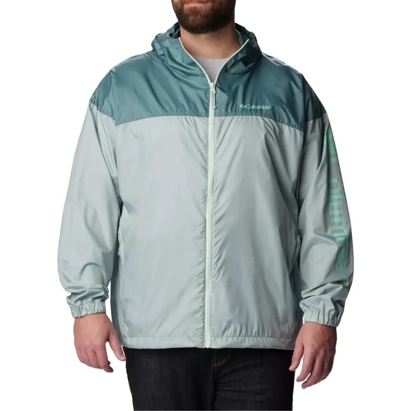 Columbia Men's Flash Challenger Novelty Windbreaker in Niagara Metal - Extended Sizes