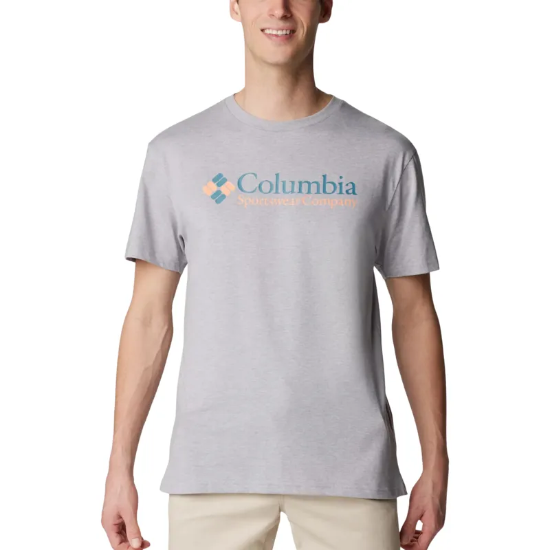 Columbia Men's CSC Basic Logo Short Sleeve T-Shirt in Columbia Grey Heather