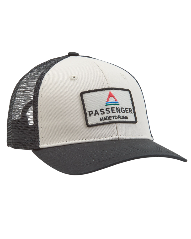Passenger Core Organic Cotton Trucker Cap in Black/White