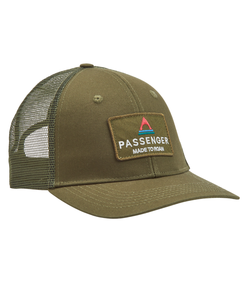 Passenger Core Organic Cotton Trucker Cap in Khaki