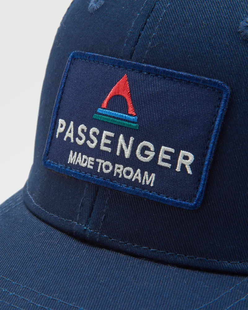 Passenger Core Organic Cotton Trucker Cap in Rich Navy.-2