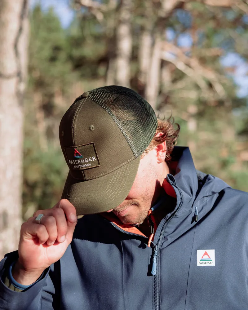 Passenger Core Organic Cotton Trucker Cap in Khaki-4