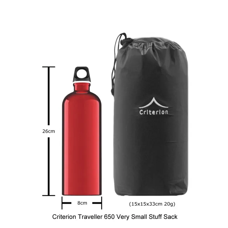 Criterion Traveller 650 Sleeping Bag with Left Hand Zip in Red-1