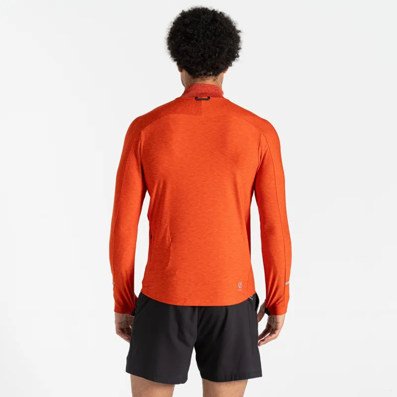 Dare2b Men's Power Up II Lightweight Jersey in Cinnamon Tuscan and Red Marl-1