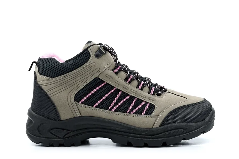 DEK Women's Grassmere Boots in Grey/Pink