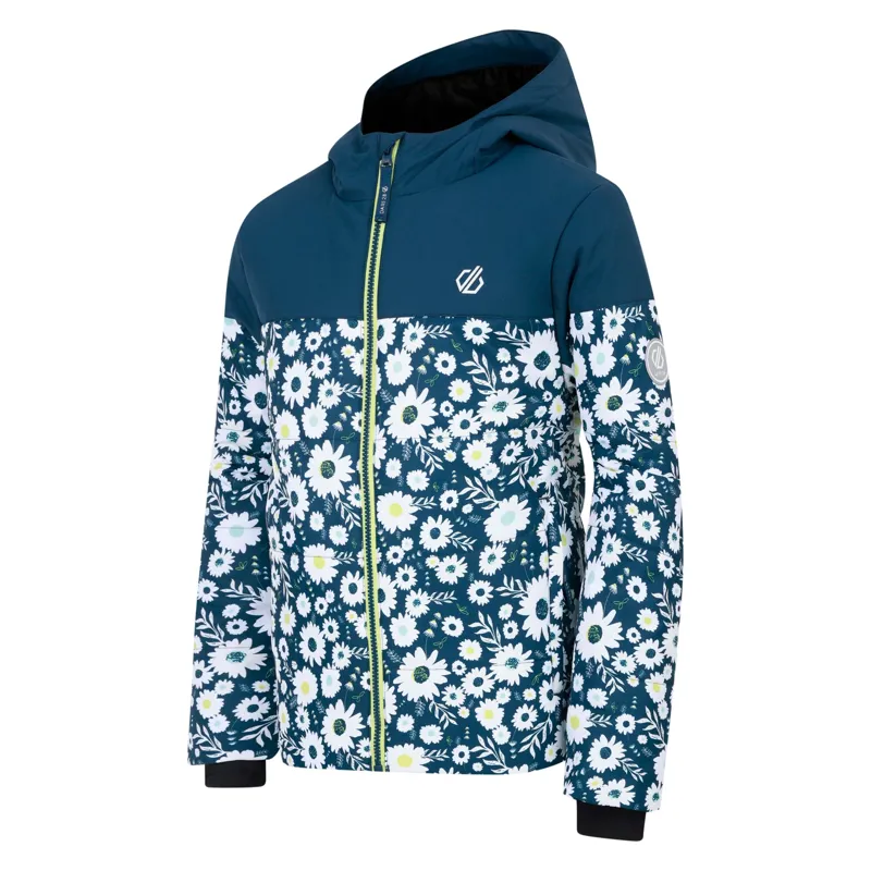 Dare2b Kid's Liftie Ski Jacket in Moonlight Denim/Moonlight Denim Daisy Print-1