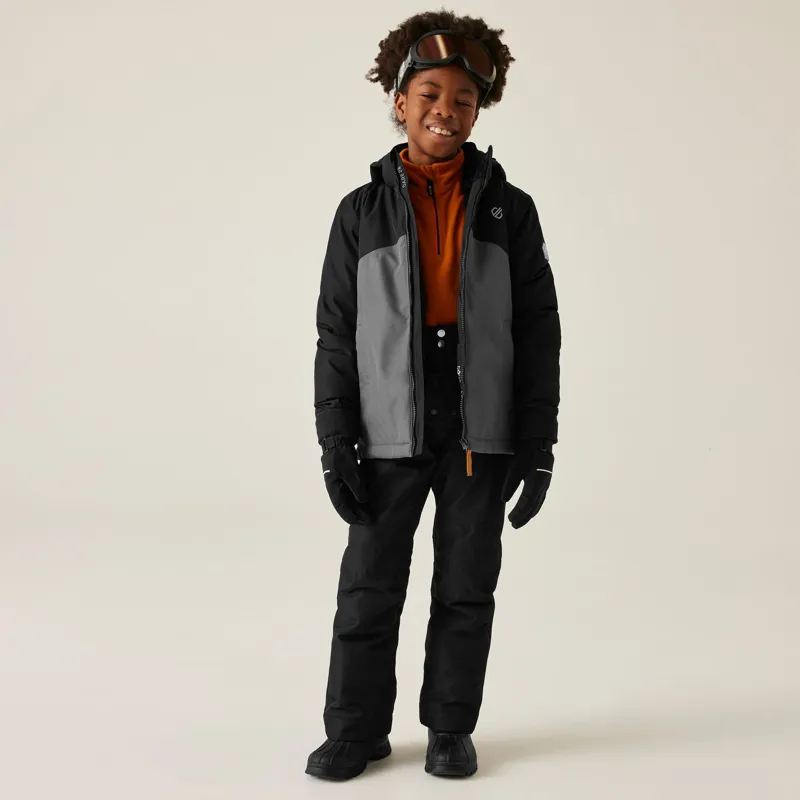 Dare2b Kid's Impose V Ski Jacket in Black/Iron-5