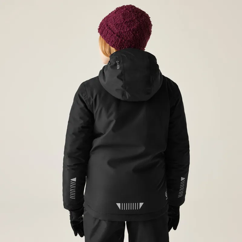 Dare2b Kid's Impose V Ski Jacket in Black/Fig-4