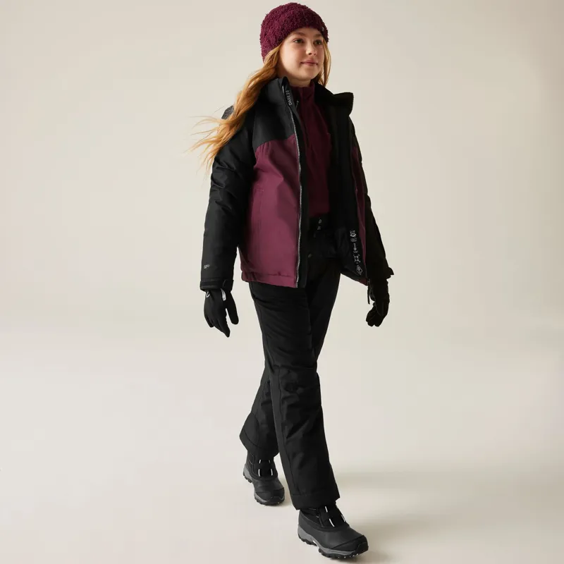 Dare2b Kid's Impose V Ski Jacket in Black/Fig-5