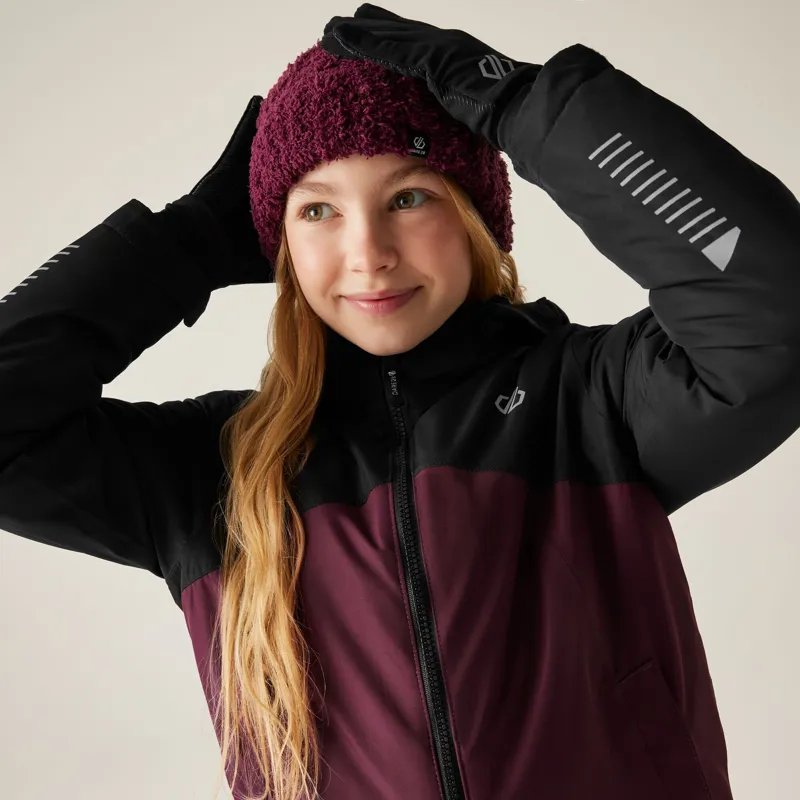 Dare2b Kid's Impose V Ski Jacket in Black/Fig-6
