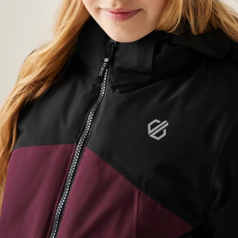 Dare2b Kid's Impose V Ski Jacket in Black/Fig-8