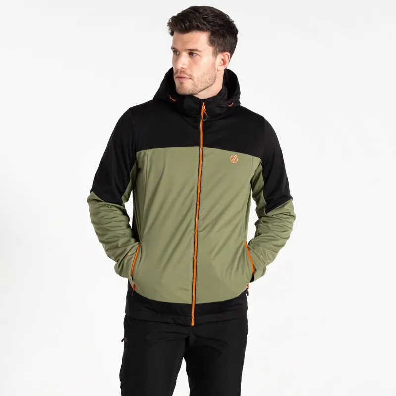 Dare2b Men's Mountaineer Softshell Jacket in Olivine Green/Black-3